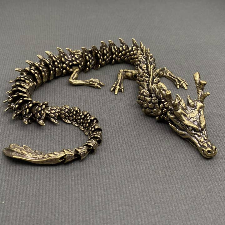 Big Brass Chinese Dragon Crafts Decoration Desktop Ornaments for wholesale by Mio Queena