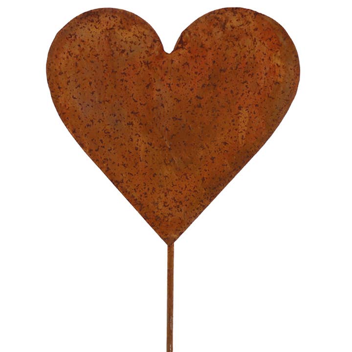 Rostikal – wholesale Garden/lawn stake – Rust decoration heart as a hanging decoration or garden decoration bed plug
