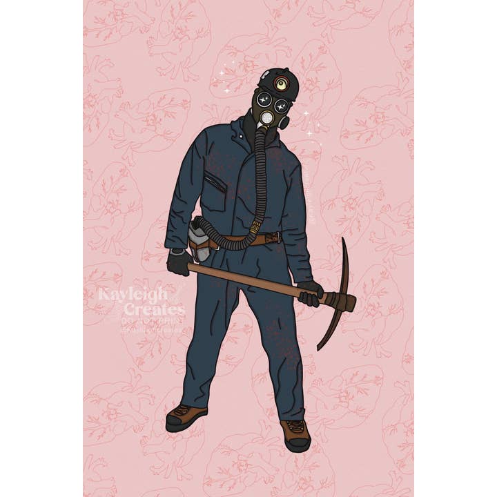 Lámina artística mate The Miner My Bloody Valentine de 5 x 7 pulgadas para venta al por mayor de Kayleigh Creates