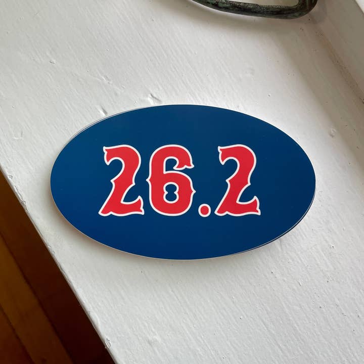 Boston Marathon 26.2 Oval Sticker for wholesale by Jesse Haley
