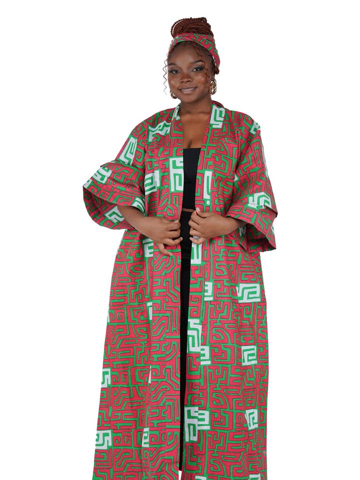 Kimono Longo Africano | Robe | Casaco | Tamanho Único por atacado de Satsuma Wholesale