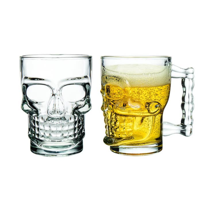 Godinger - Vendita all'ingrosso Boccali - Tazza Skullary, 1 pezzo, per Halloween, motivo: teschio