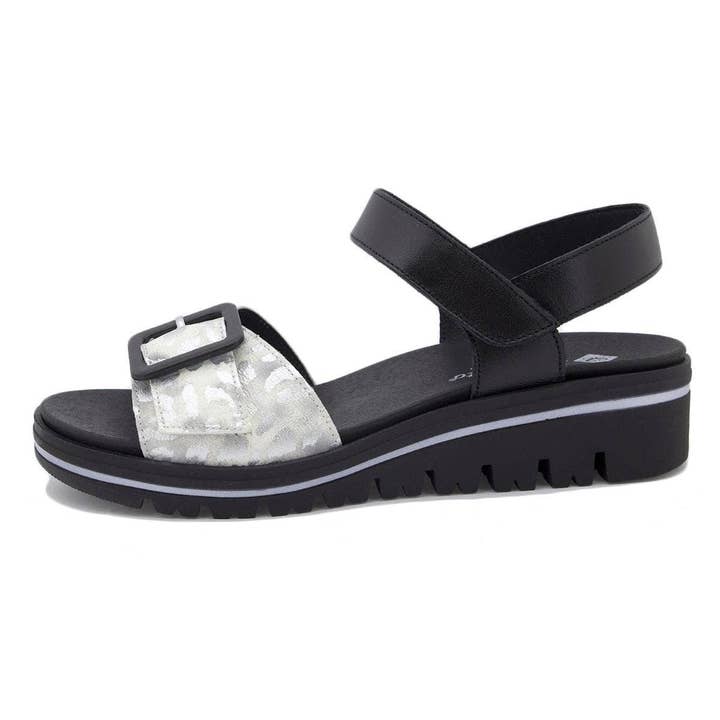 Removable Insole Suede Metal Pearl Sandal 250774 for wholesale by PieSanto