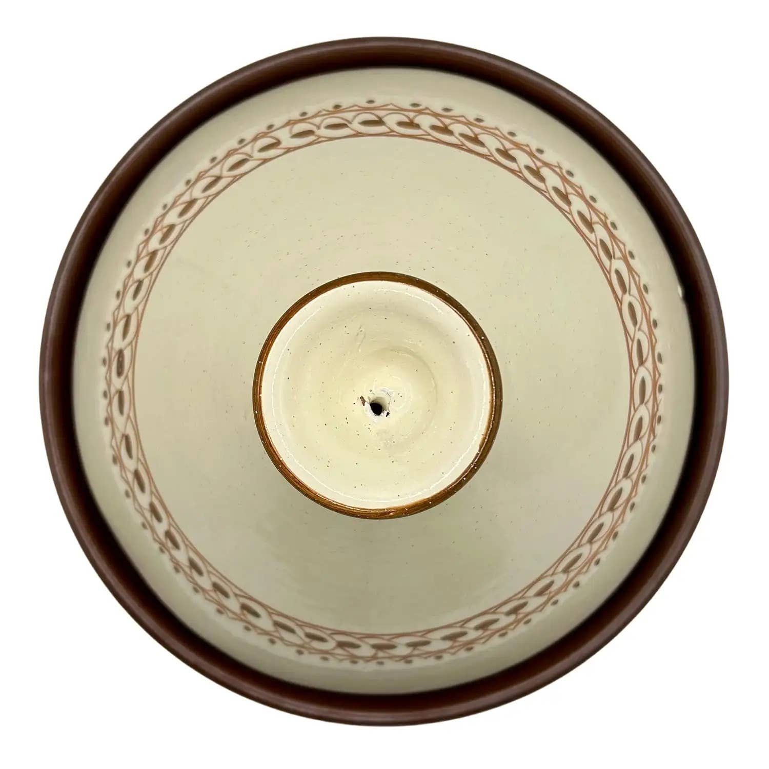 Etnico del Mondo - Wholesale Cooking Pot - Hand-Painted Terracotta Tagine XL 32cm - Ethnic Pot #15