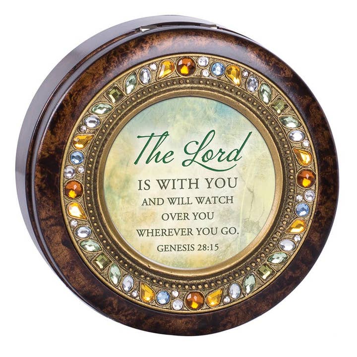 The Lord Round Amber Jeweled Music Box for wholesale by Dicksons