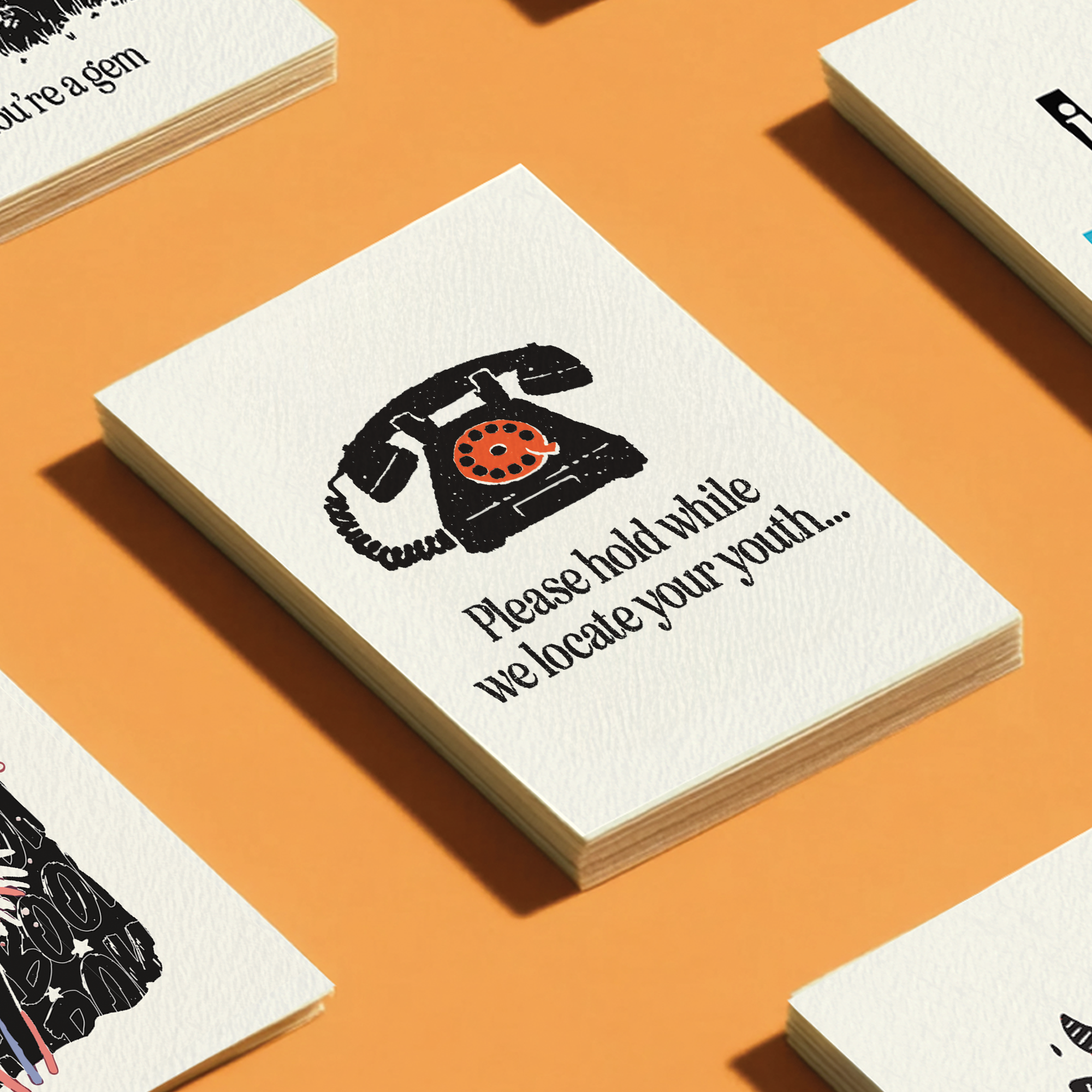 Petty Paper Studio - Vente Cartes d'anniversaire - Localise ta jeunesse, carte d'anniversaire sarcastique7