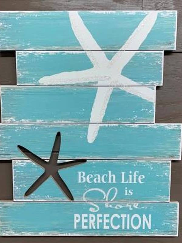 Shore Perfection Starfish Sign for wholesale by DNS Designs