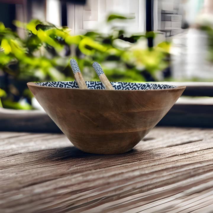Hartsmede - Wholesale Serve Bowl - Medium Serving Bowl Set With Spoons Stunning Wood Salad Bowl10
