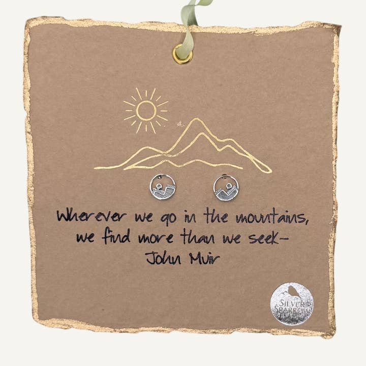 Mountain Circle Earrings for wholesale by Silver Sparrow Jewelry
