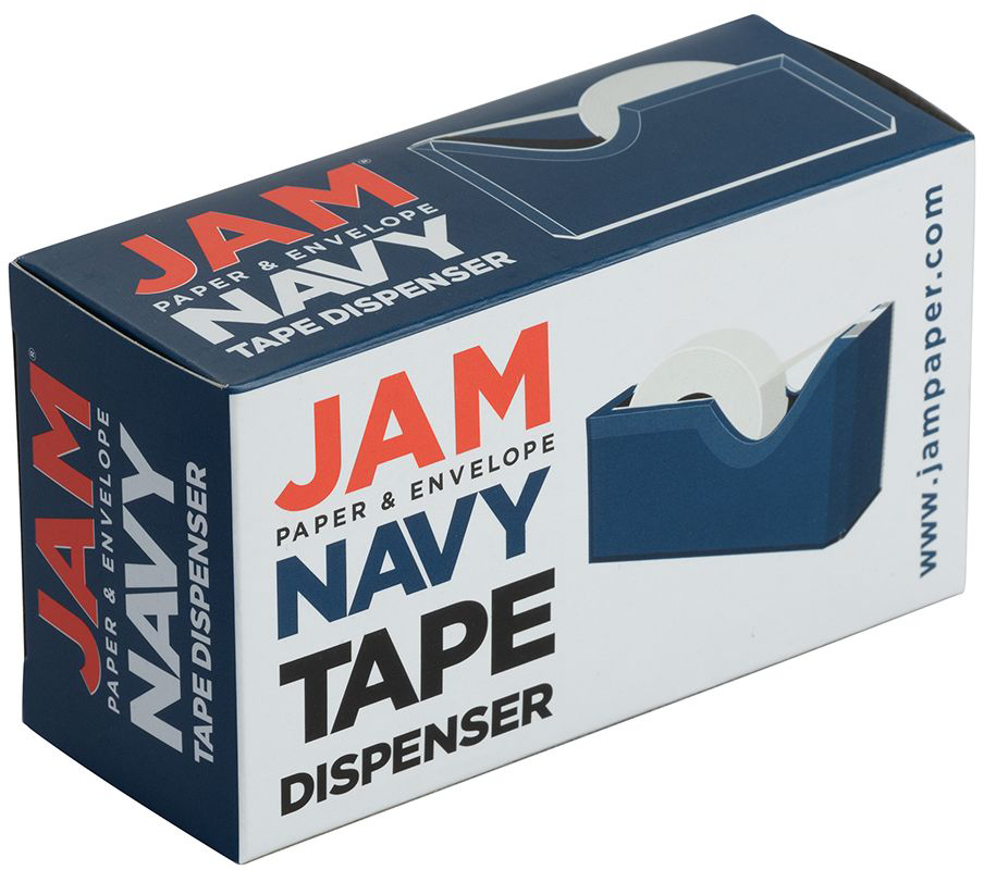 JAM PAPER - Wholesale Tape Dispenser - JAM Colorful Desk Tape Dispensers, Navy Blue, 1/Pack2