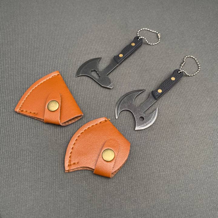 Retro Stainless Steel Mini Axe with Protective Cover for wholesale by Mio Queena