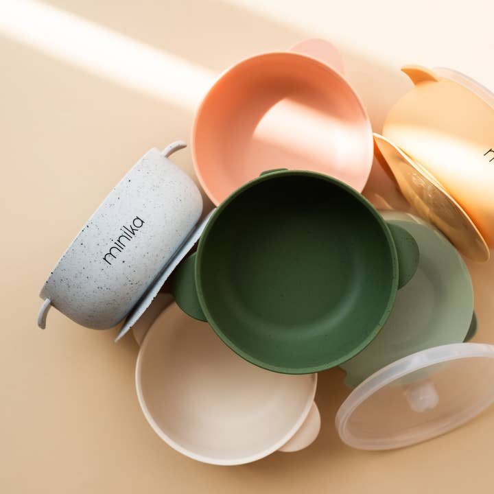 Minika - Vente Bol - Bol en silicone avec couvercle - Sage4