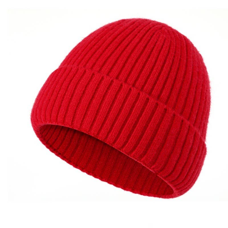 MKS America - Wholesale Beanie - Women's - Classic Solid Color Ribbed Knit Beanie Winter Warm Hat0