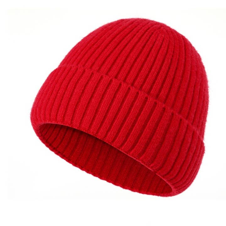 MKS America - Wholesale Beanie - Women's - Classic Solid Color Ribbed Knit Beanie Winter Warm Hat