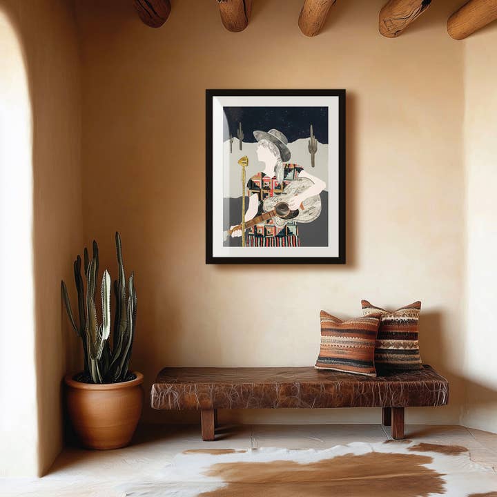 Art Print | Cowgirl Singer | WESTERN SONGBIRD (TWILIGHT) for wholesale by Dolan Geiman