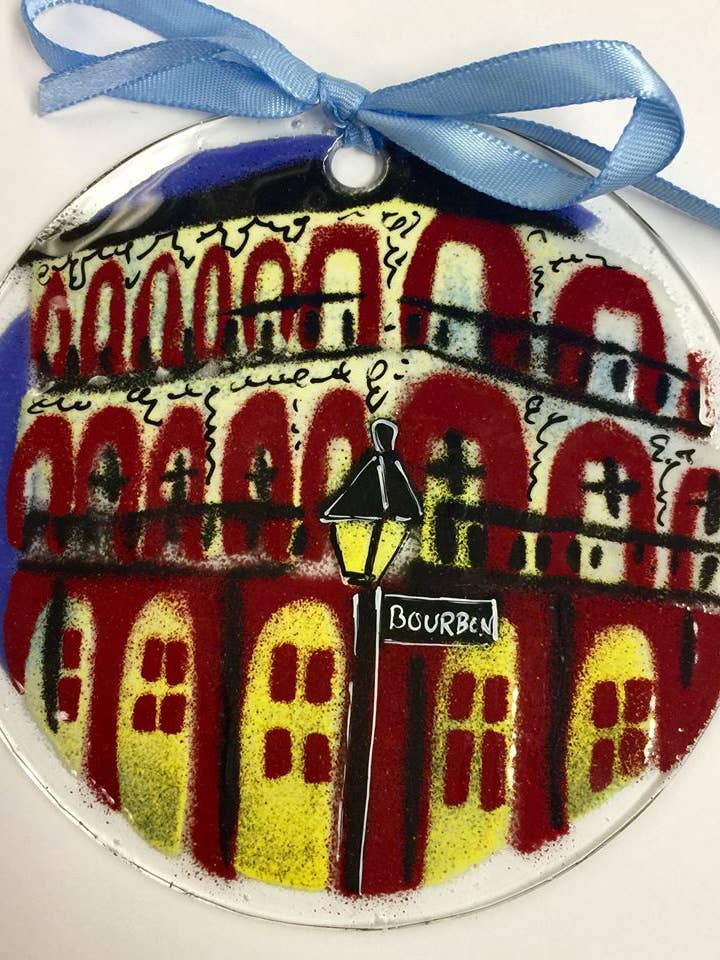 Attrape-soleil/ornement Bourbon Street de la Nouvelle-Orléans pour la vente par Folio Art Glass