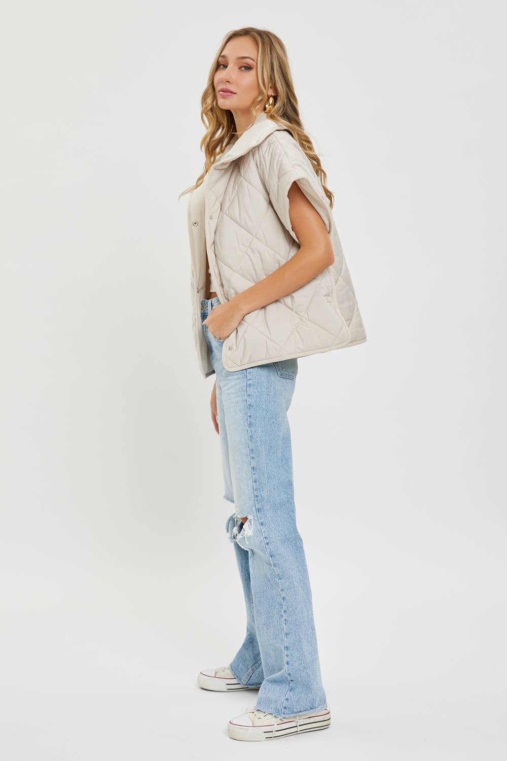 Sweet Lovely by Jen - Wholesale Outerwear Vest - Women's - QUILTED  PADDED VEST OUTERWEAR 7