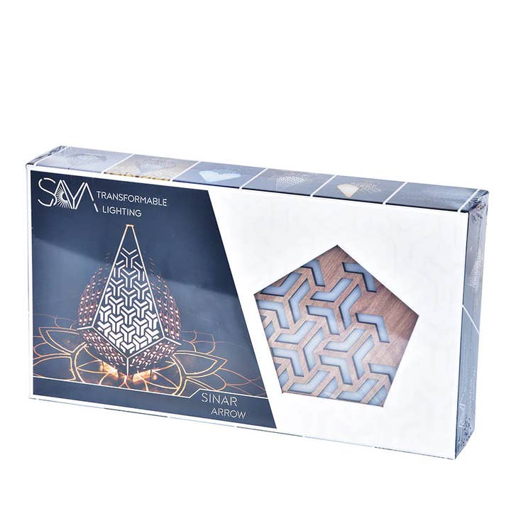 PAPERCRAFT WORLD - Vente Kit de bricolage - Lampe de table 3D en papercraft SINAR Arrow4