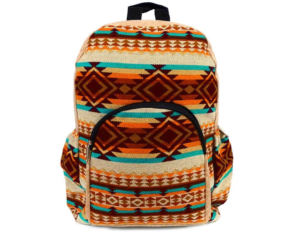 Pichincha - Wholesale Backpack - Women's - Large Tribal Striped Ecuadorian Backpack7
