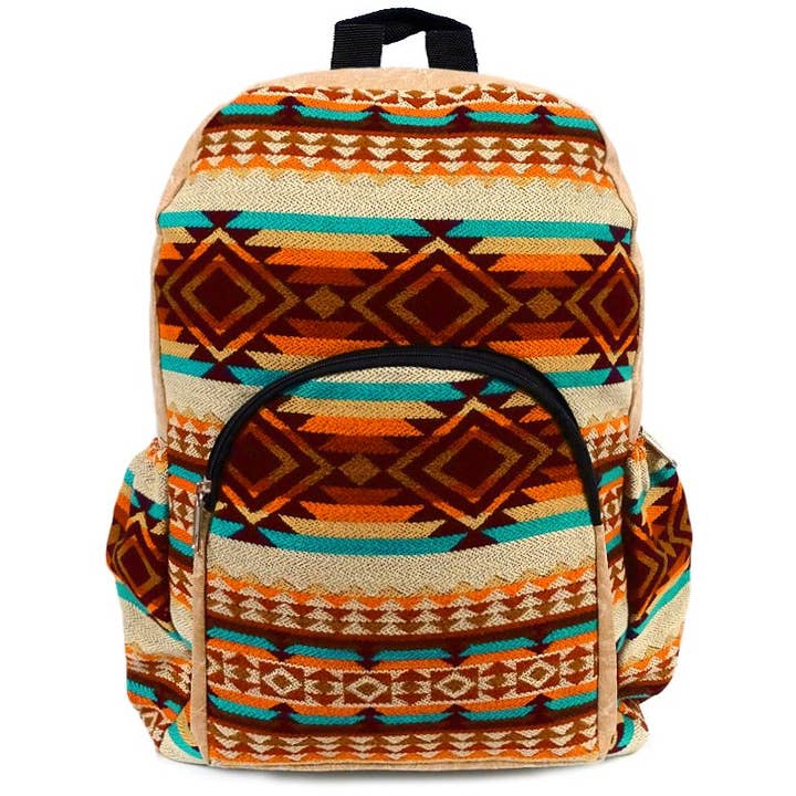 Pichincha - Wholesale Backpack – Women's - Large Tribal Striped Ecuadorian Backpack7