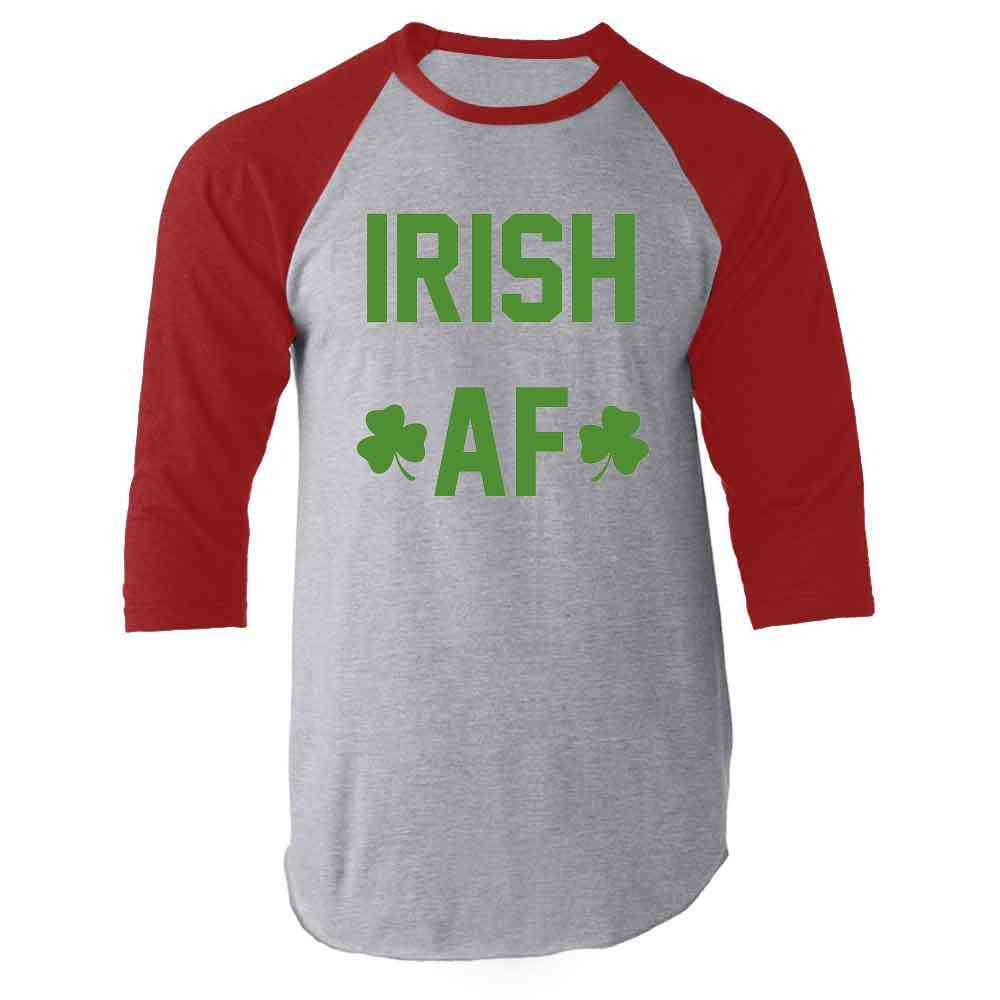 Pop Threads - Vendita all'ingrosso Maglietta serigrafata - Unisex - T-shirt unisex Irish AF St. Patricks Day, colore verde, divertente2