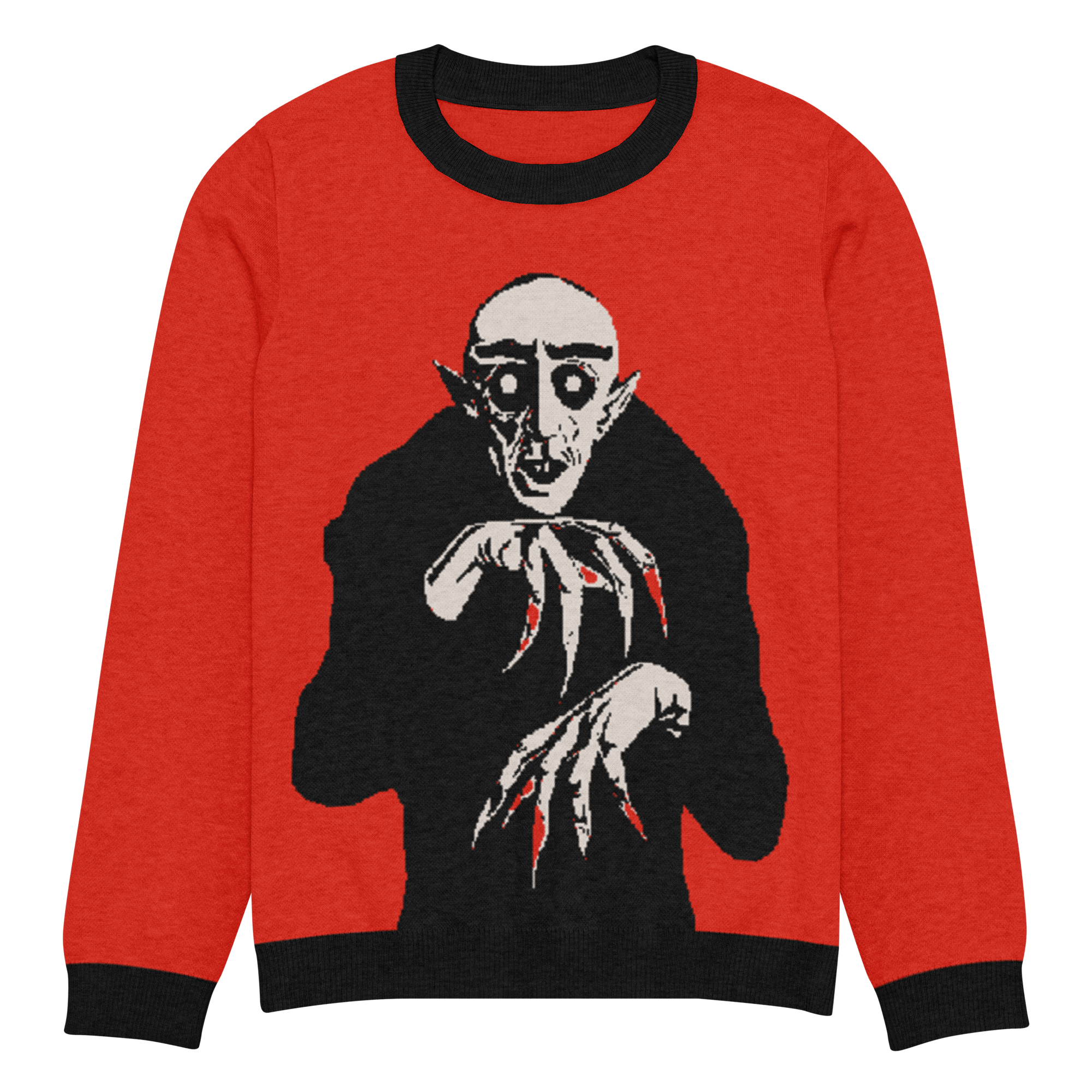 Goth Cloth Co. - Vente Sweat-shirt à imprimés – unisexe - Sweat-shirt à col rond en tricot Nosferatu Nights2