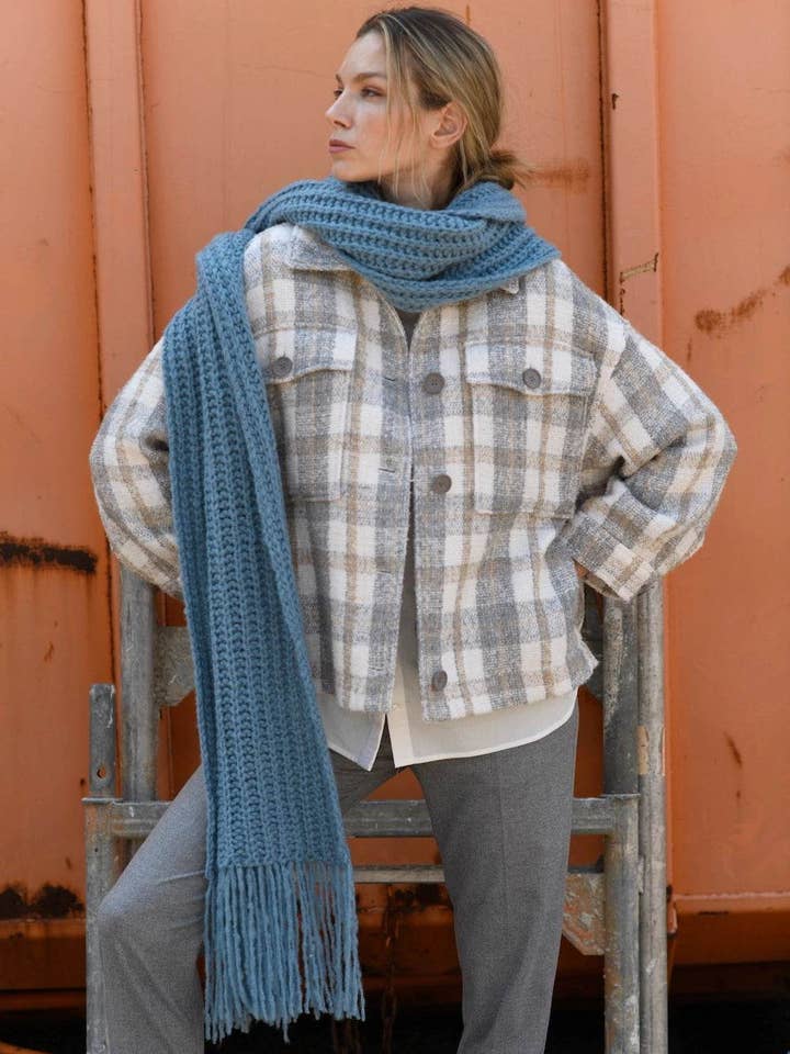 Veste à carreaux en bouclé surdimensionnée pour la vente par Spoon