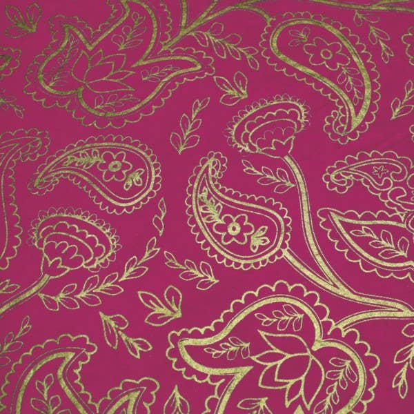 The Paper High Gift Company Limited - Wholesale Flat Wrap - Paisley Lokta Paper Gift Wrap - Various Colours