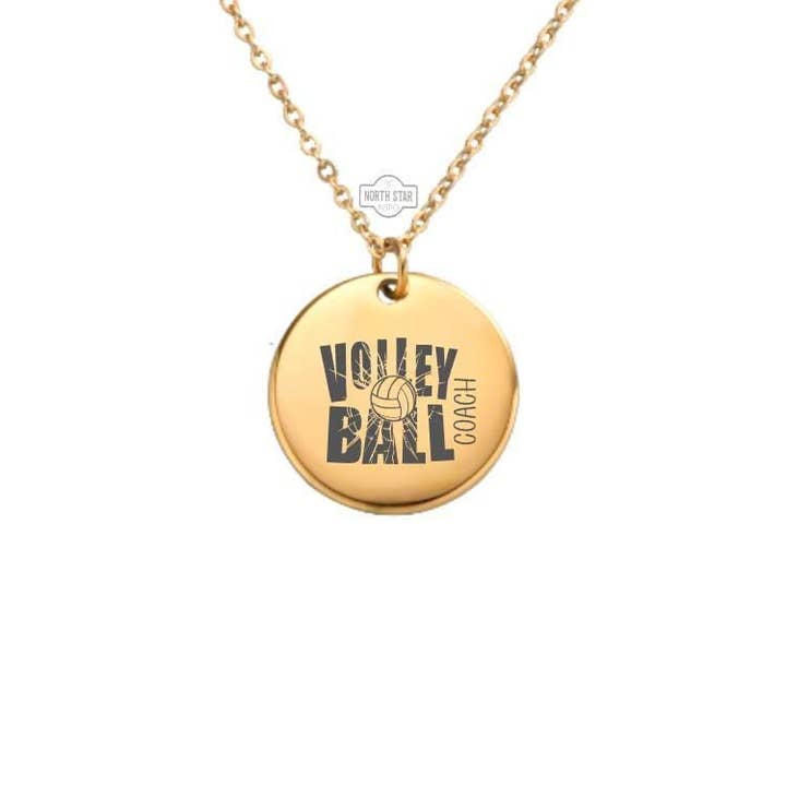 Volleyball Coach Necklace - Personalized Charm Gift for wholesale by North Star Rustics Too