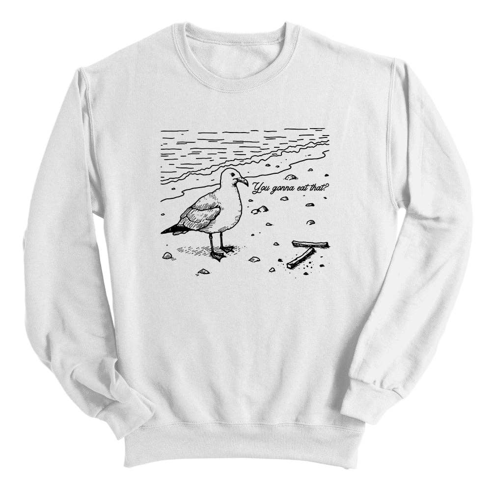 Let's Get This Thread - Wholesale Screen Printed T-Shirt - Unisex - You gonna eat that Seagull2