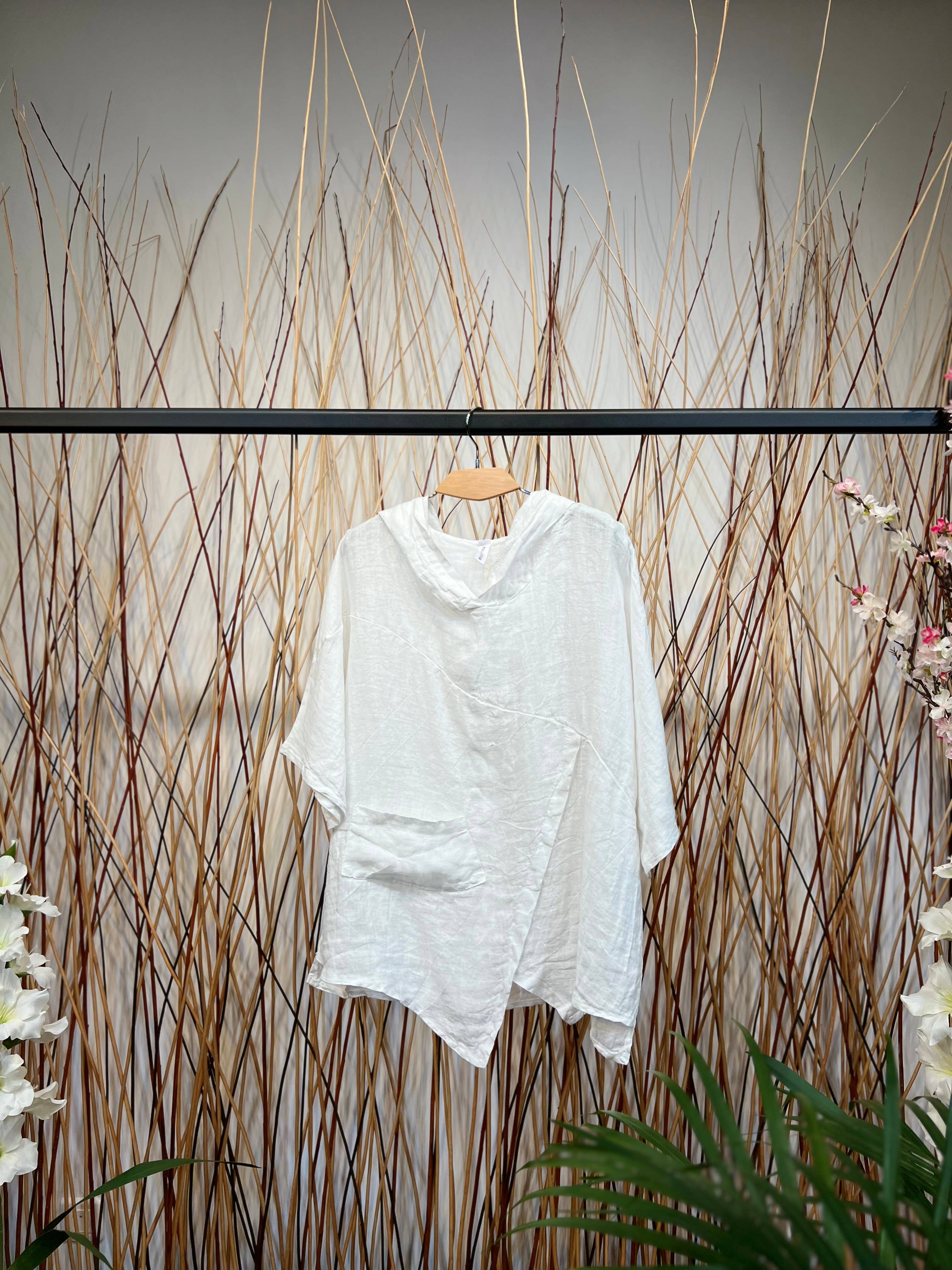 L'Emotion - Wholesale Tunic - Women's - 100% Linen Tunic Hood Functional Pocket8