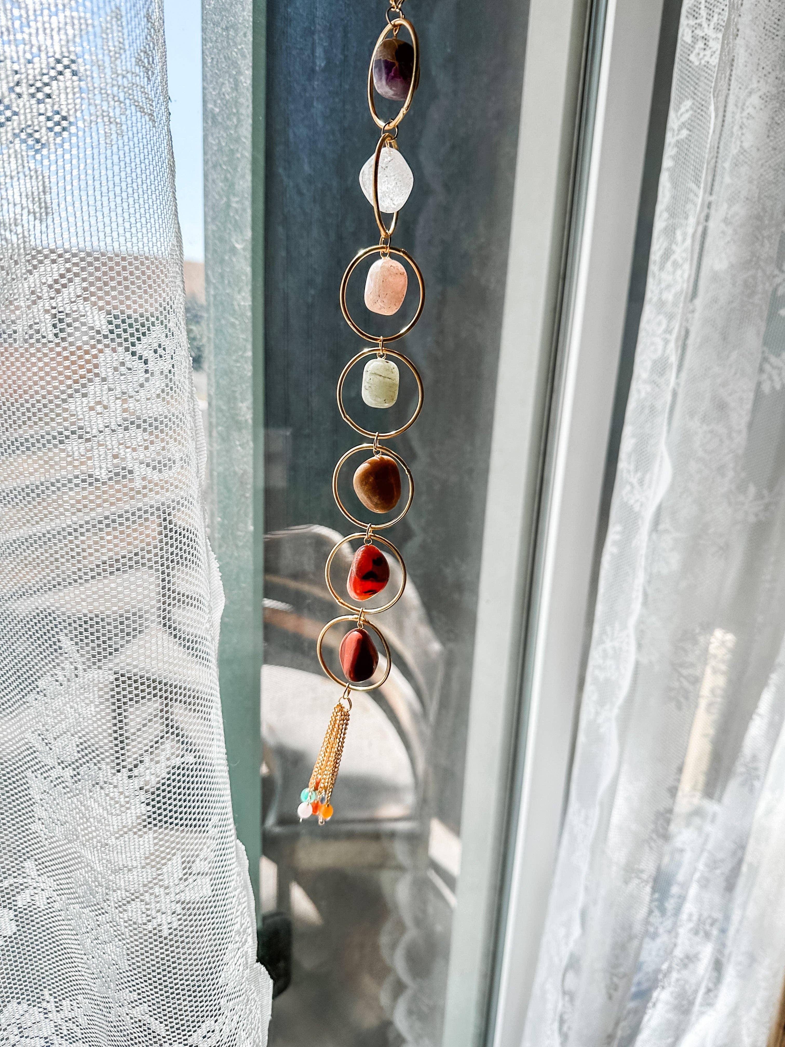 Liv Rocks - Venta al por mayor Atrapasoles - Colgante de pared con cristales de los chakras, decoración para el hogar4