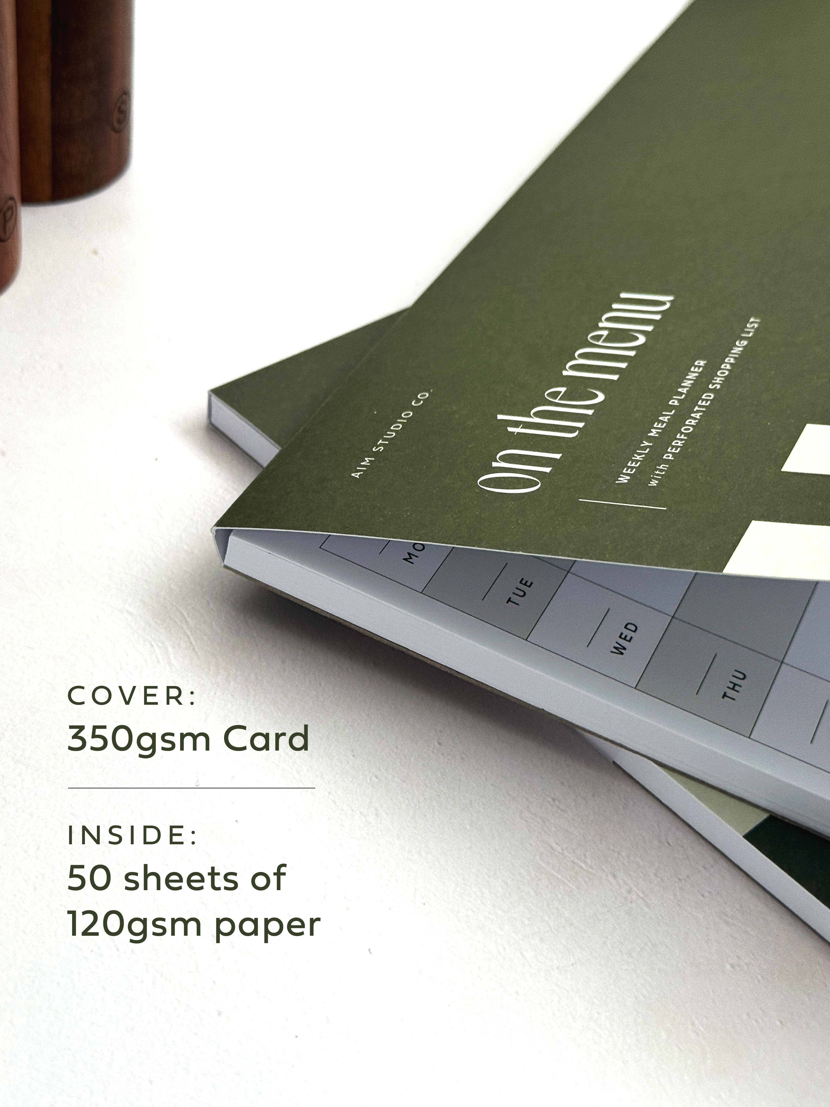 AIM Studio Co – wholesale Notepad – Weekly Meal Planner A4 Notepad with Perforated Shopping List2