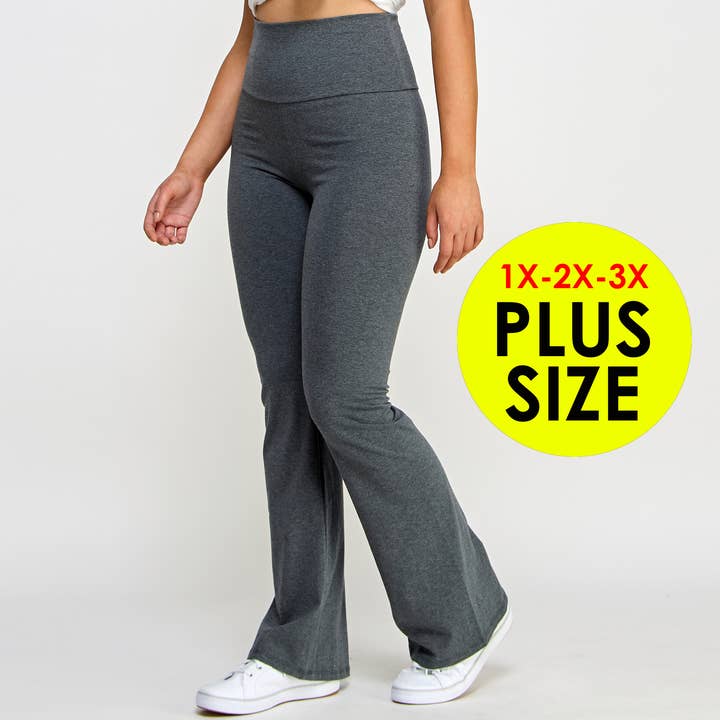 4 juillet PLUS LEGGINGS ÉVASÉS HAUTS YOGA PANTS-06-0074 pour la vente par FREEZIA