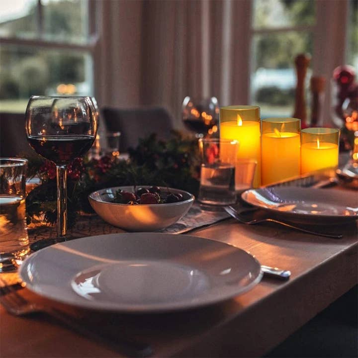 BRECK + FOX - Wholesale Flameless Candle - Flameless Candle 3-Piece Set