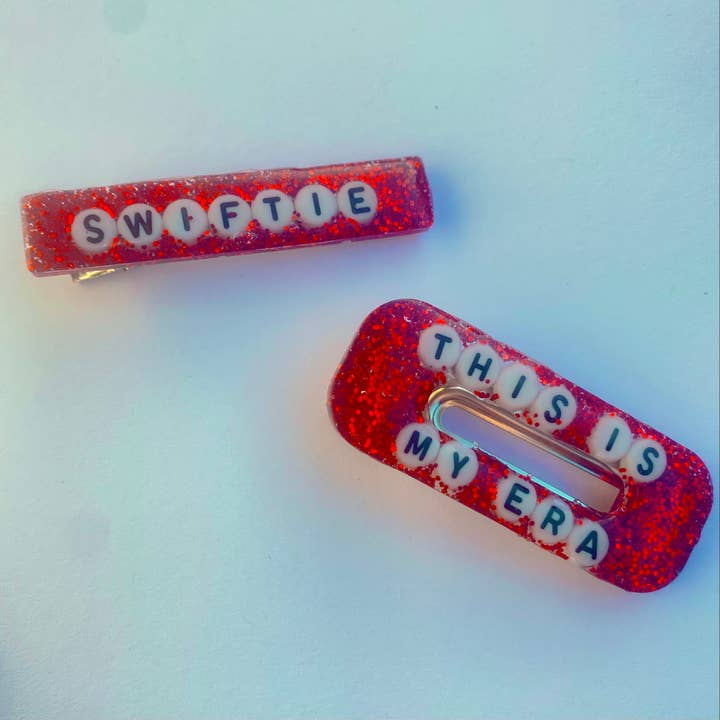 GRL PWR Jewelry - Wholesale Hair Clip - Women's - Swiftie Red Glitter Hair Clip2