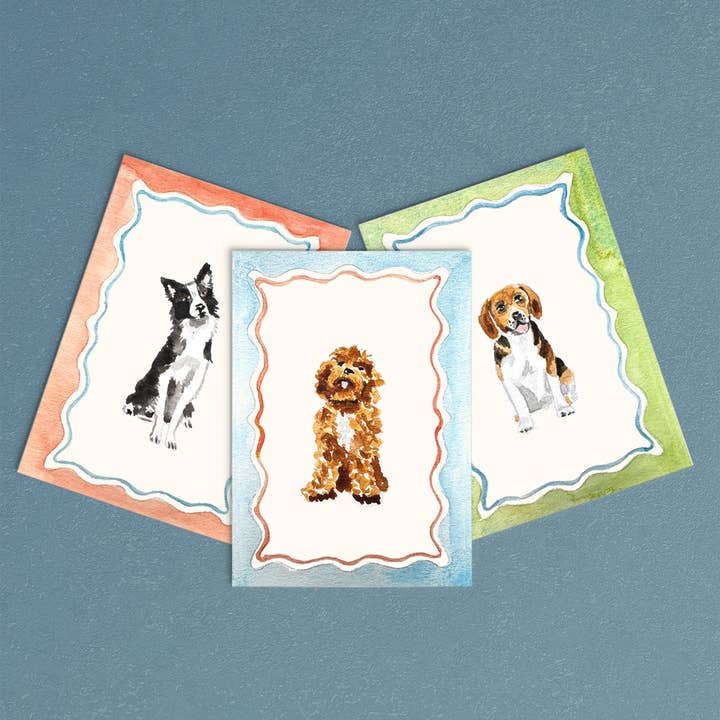 Antiquaria – wholesale DIY craft kit – Mini Watercolor Painting Kit: Dogs2