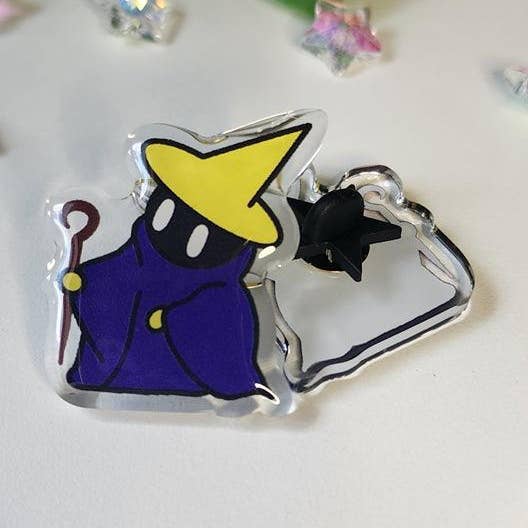 Black Mage Acrylic Pin | Final Fantasy for wholesale by Teddymuffs Designs
