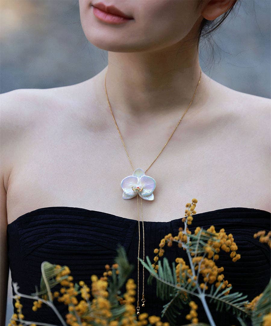 Vermilion Collection - Venta al por mayor Broches - Accesorios de cerámica YIHE "Orquídea polilla"8