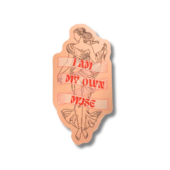 Autocollant féministe brillant découpé sous pression I Am My Own Muse pour la vente par GetBullish