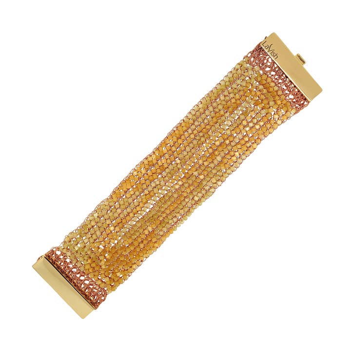 Smørgul Signatur Håndlavet Armbånd for engroshandel hos Lavish By Tricia Milaneze