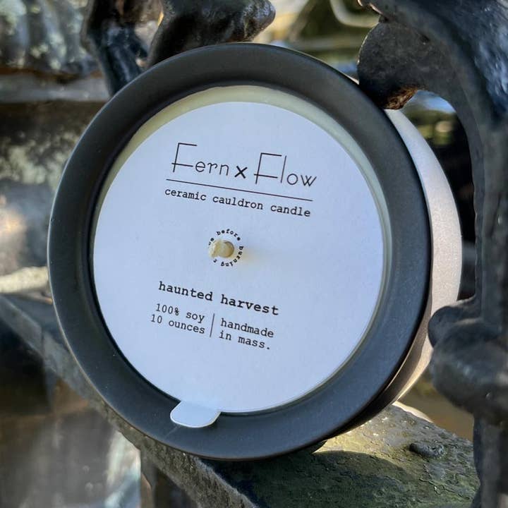 Fern x Flow Soy Candles + Home Fragrance - Wholesale Jar/Filled Candle - Halloween Cauldron Candle, Ceramic Soy Candle & Decor - 10oz6