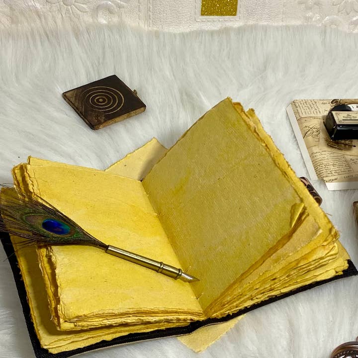 R K Handicrafts and Exporters - Wholesale Journal/Diary - Leather Journal Vintage Notebook with The Lover Print Â