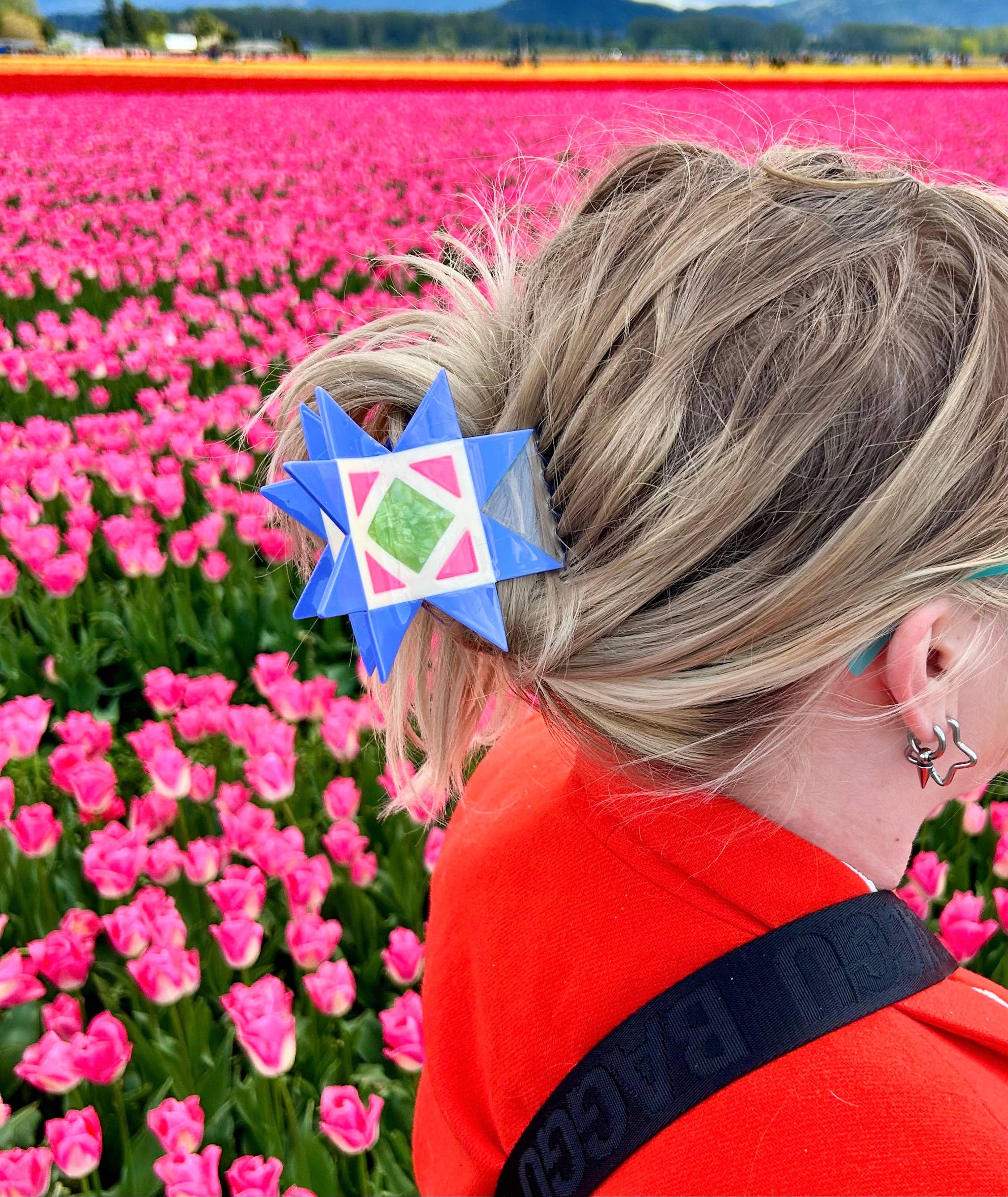 The Peach Fuzz - Wholesale Hair Accessories Set - Women's - Quilt Hair Claw1