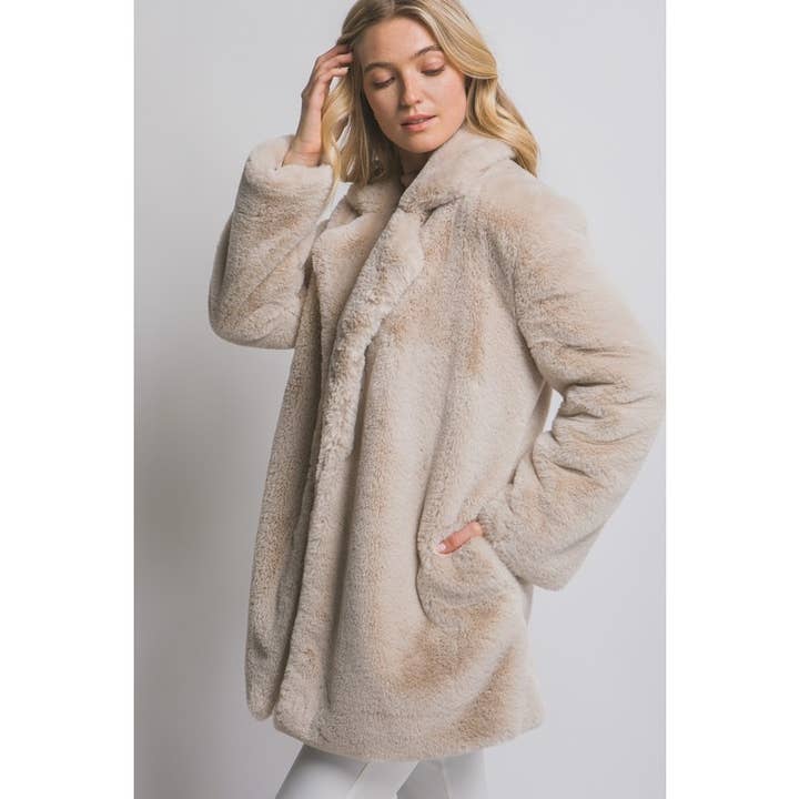 Women'sLong Sleeve Faux Fur Coat for wholesale by Upmost