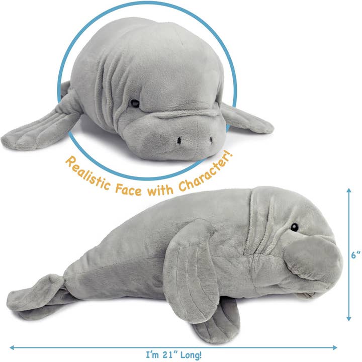 VIAHART Toy Co. – wholesale Stuffed/plush toy – Kids & baby – Morgan The Manatee | 21 Inch Stuffed Animal Plush4