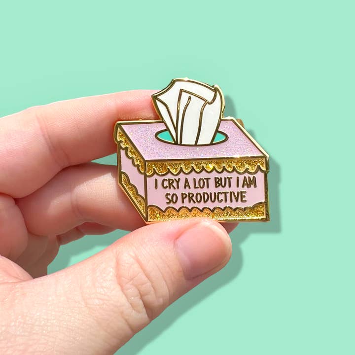 Millypins - Wholesale Brooch - I Cry A Lot But I Am So Productive Enamel Pin