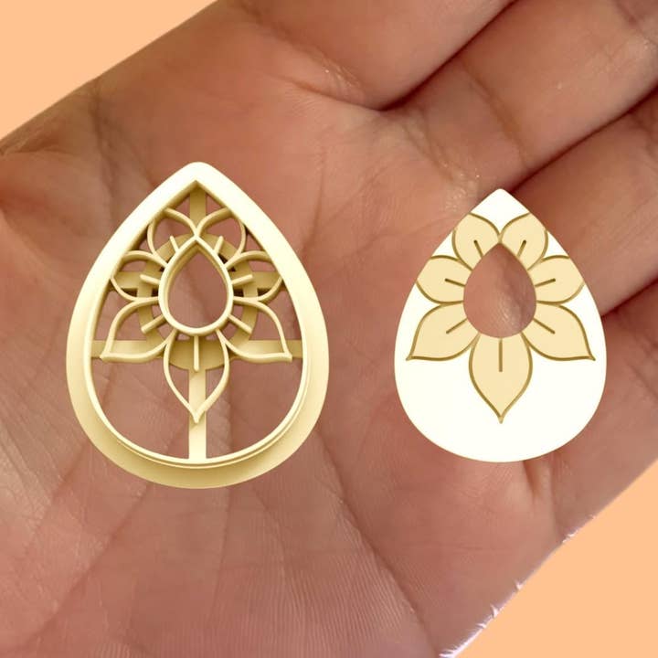 Flower Outline Shape A Polymer clay cutter for wholesale by Roussell Prints and Demand LLC