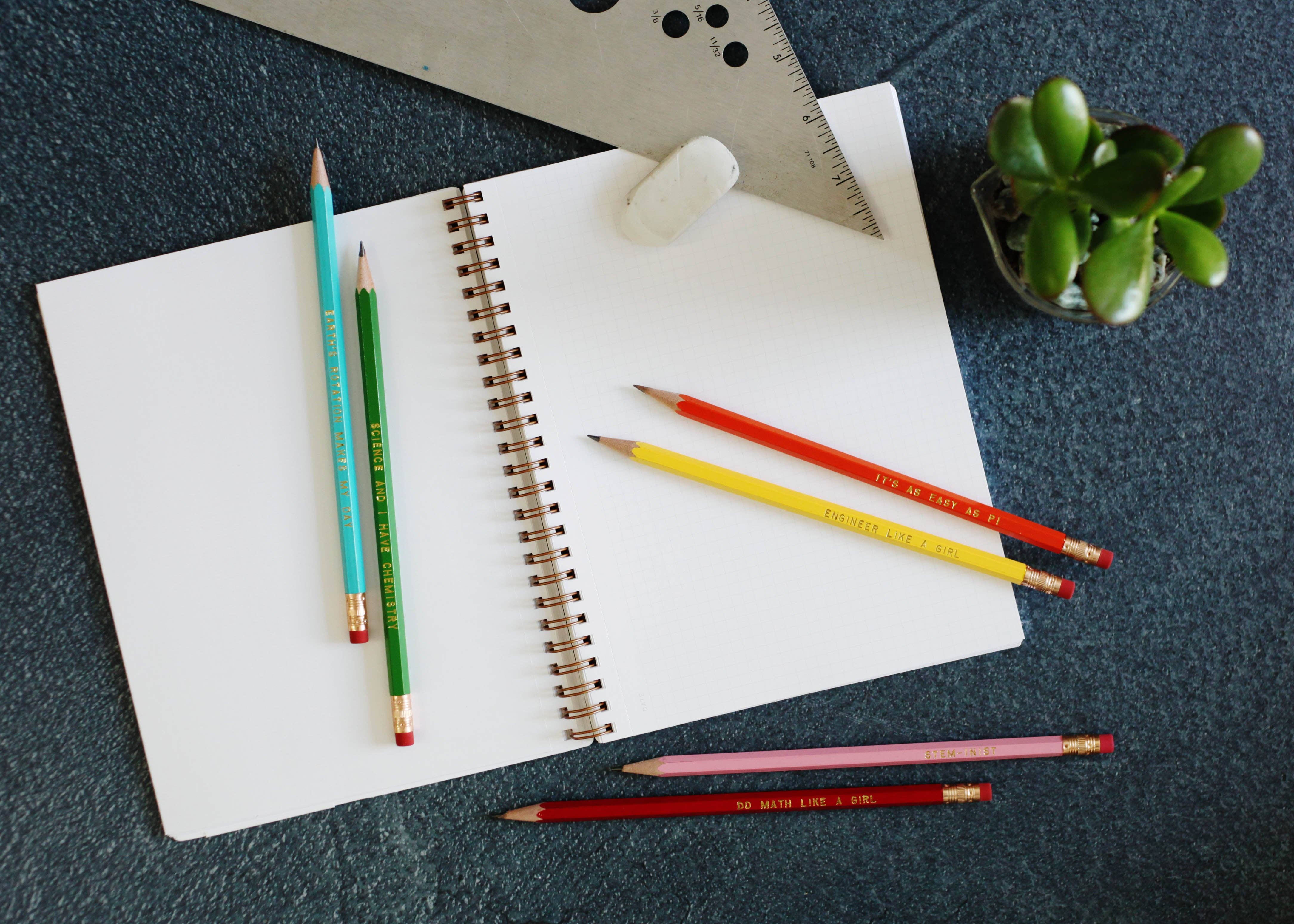 Slightly Stationery - Wholesale Pencil - Girls in STEM Pencil Pack3