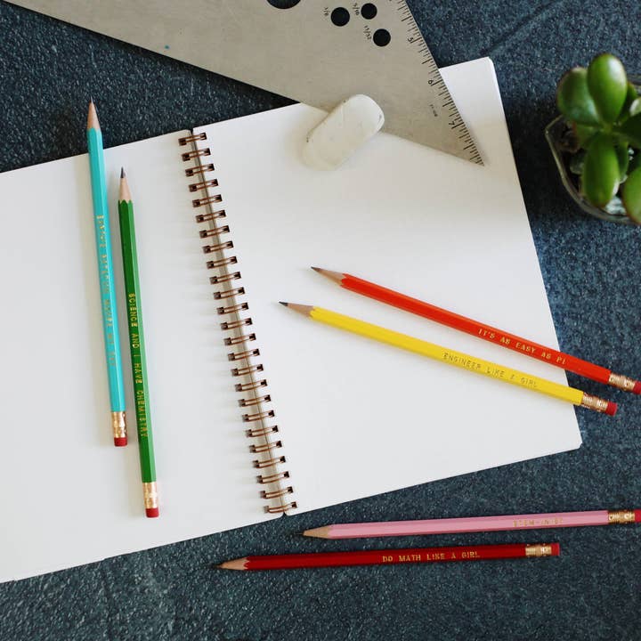 Slightly Stationery - Wholesale Pencil - Girls in STEM Pencil Pack3